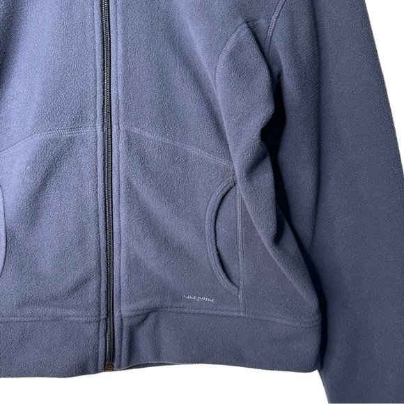 PATAGONIA Hooded Zip Front Fleece Jacket Size Medium in Dusty Blue - Picture 6 of 12